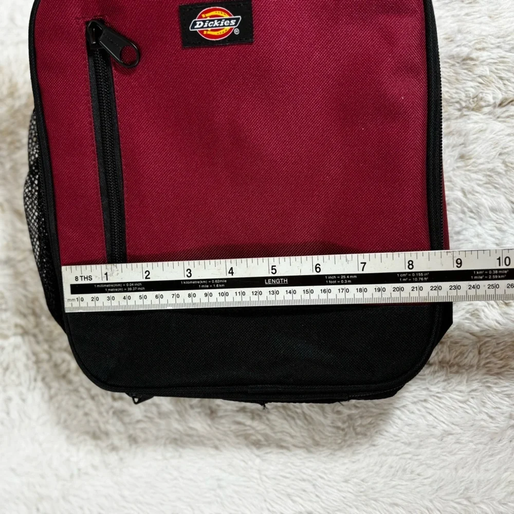 Dickies Maroon & Black Soft-Sided Lunch Box Cooler Bag